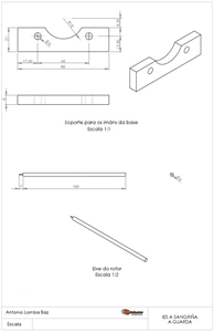 plano do eixe e soporte para os soportes para im&aacute;ns